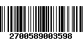 Código de Barras 2700589003598