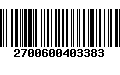 Código de Barras 2700600403383