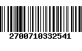 Código de Barras 2700710332541