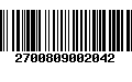 Código de Barras 2700809002042