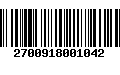 Código de Barras 2700918001042