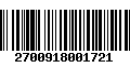 Código de Barras 2700918001721