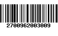 Código de Barras 2700962003009