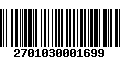 Código de Barras 2701030001699