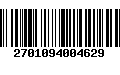 Código de Barras 2701094004629