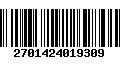 Código de Barras 2701424019309