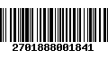 Código de Barras 2701888001841