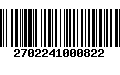 Código de Barras 2702241000822