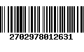 Código de Barras 2702978012631