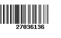 Código de Barras 27036136