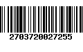 Código de Barras 2703720027255