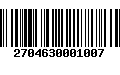 Código de Barras 2704630001007