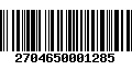 Código de Barras 2704650001285