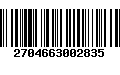 Código de Barras 2704663002835