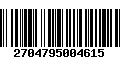 Código de Barras 2704795004615