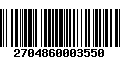 Código de Barras 2704860003550