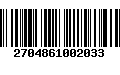 Código de Barras 2704861002033