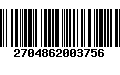 Código de Barras 2704862003756