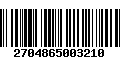 Código de Barras 2704865003210