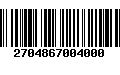 Código de Barras 2704867004000