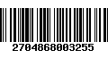 Código de Barras 2704868003255