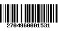 Código de Barras 2704960001531