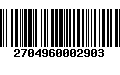 Código de Barras 2704960002903