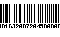 Código de Barras 270581632007204500000360