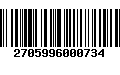 Código de Barras 2705996000734