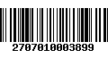 Código de Barras 2707010003899