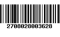 Código de Barras 2708028003628