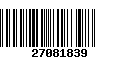 Código de Barras 27081839