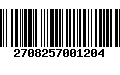 Código de Barras 2708257001204