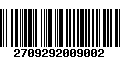 Código de Barras 2709292009002