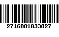 Código de Barras 2716081033827