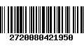 Código de Barras 2720080421950
