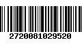 Código de Barras 2720081029520