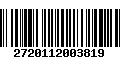 Código de Barras 2720112003819