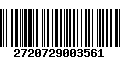 Código de Barras 2720729003561