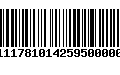 Código de Barras 272111781014259500000710