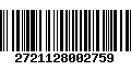 Código de Barras 2721128002759