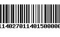 Código de Barras 272114027011401500000570