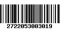 Código de Barras 2722053003019