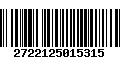 Código de Barras 2722125015315