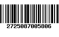 Código de Barras 2725087005806