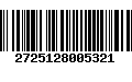 Código de Barras 2725128005321