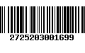 Código de Barras 2725203001699