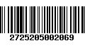 Código de Barras 2725205002069