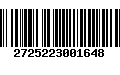 Código de Barras 2725223001648