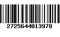 Código de Barras 2725644013978